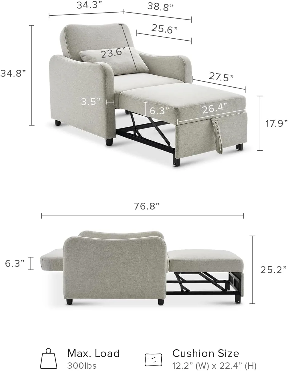 Sillón cama convertible — imagen 2